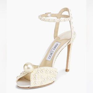 Jimmy Choo
Sacora 100MM Pearl-Embellished Sandals 43